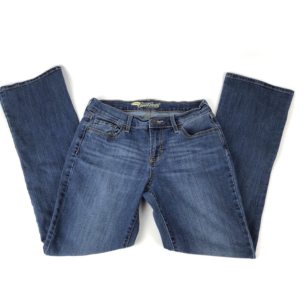 Old Navy Sweatheart 6 Reg Women's Jeans Medium Wash Stretch Boot‎ Leg (X)